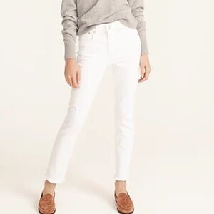 J crew slim boyfriend jeans white